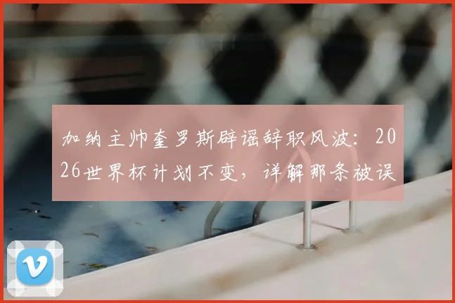加纳主帅奎罗斯辟谣辞职风波：2026世界杯计划不变，详解那条被误读的感谢信